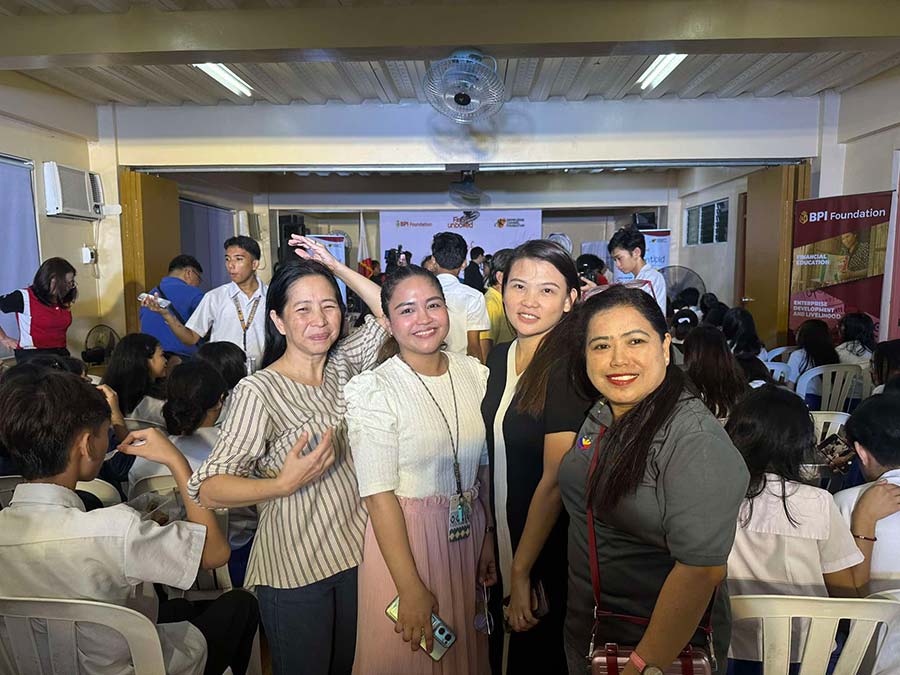 Ernesto Rondon High School in Quezon City teachers Rhoda Legrama, Mischelle Arintoc, Luthgarda Avorque and Evita Cula